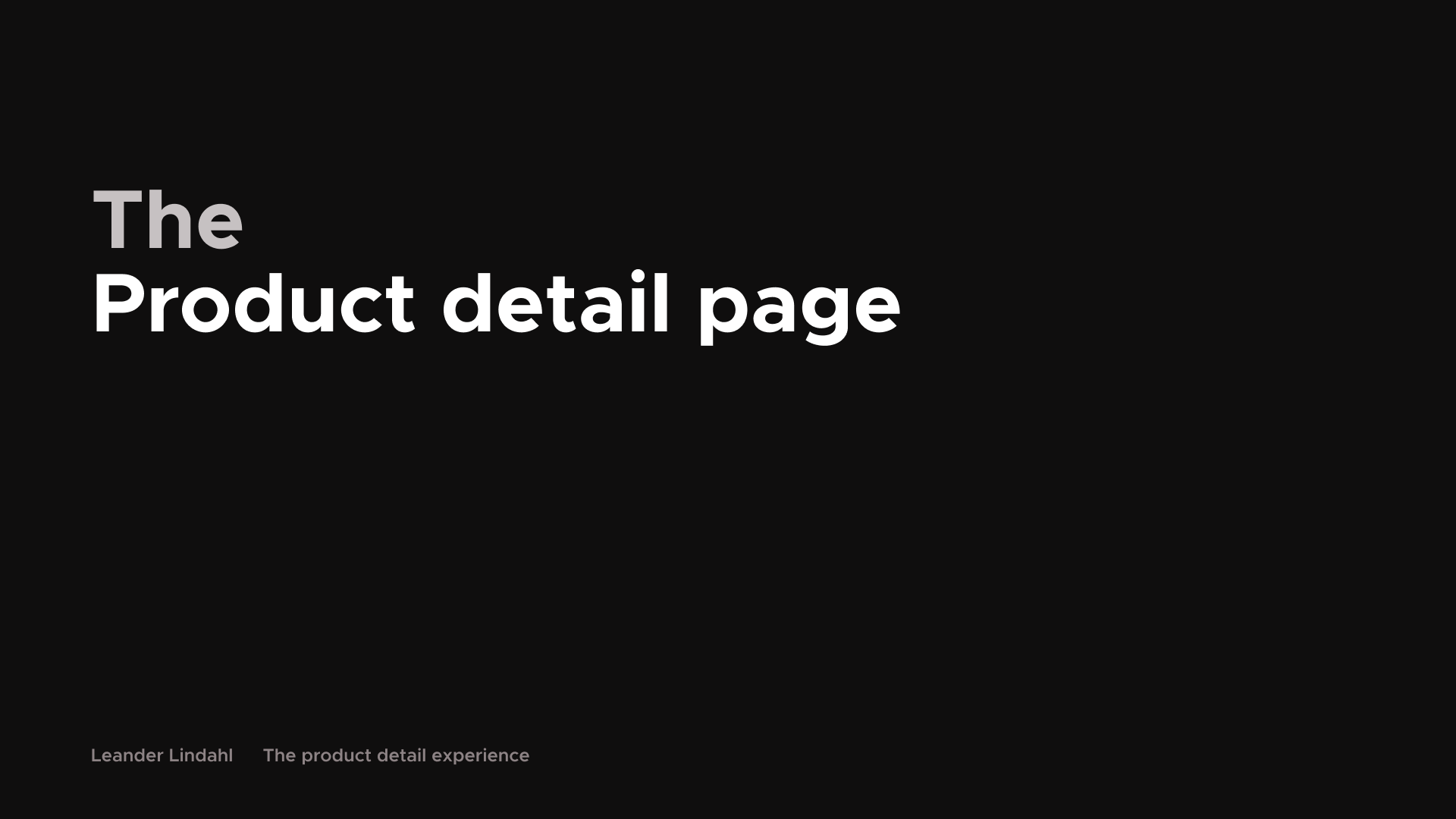 The Product Detail Experience (IKEA)